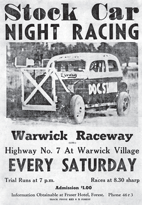 Stock Car Racing poster, Warwick Village