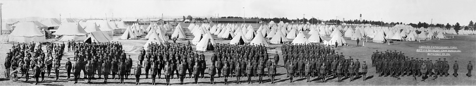 Photo of the 149th Battalion and Camp at Camp Borden, link.