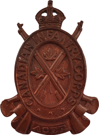 Canadian Infantry Corp Cap Badge, Link.