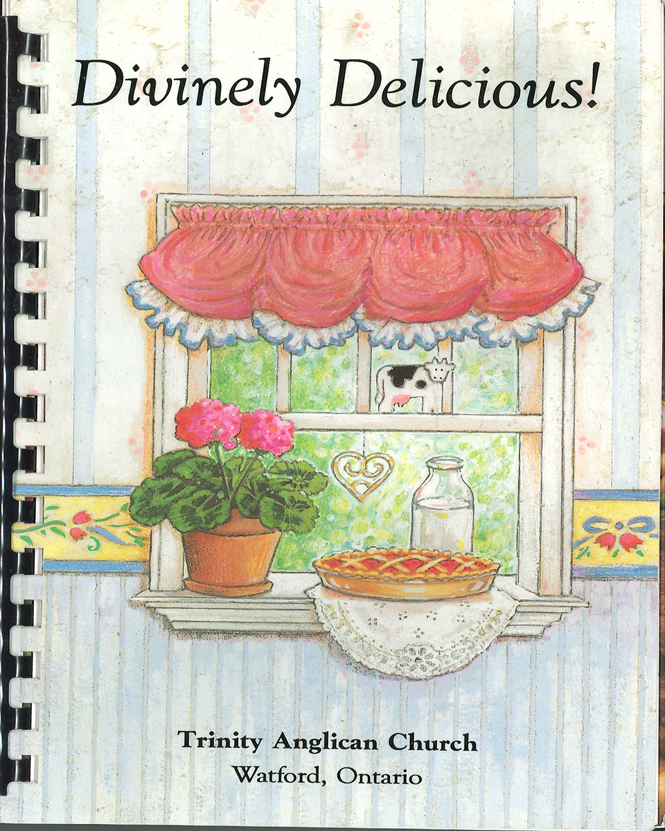 front cover of cookbook called "divinely delicious"