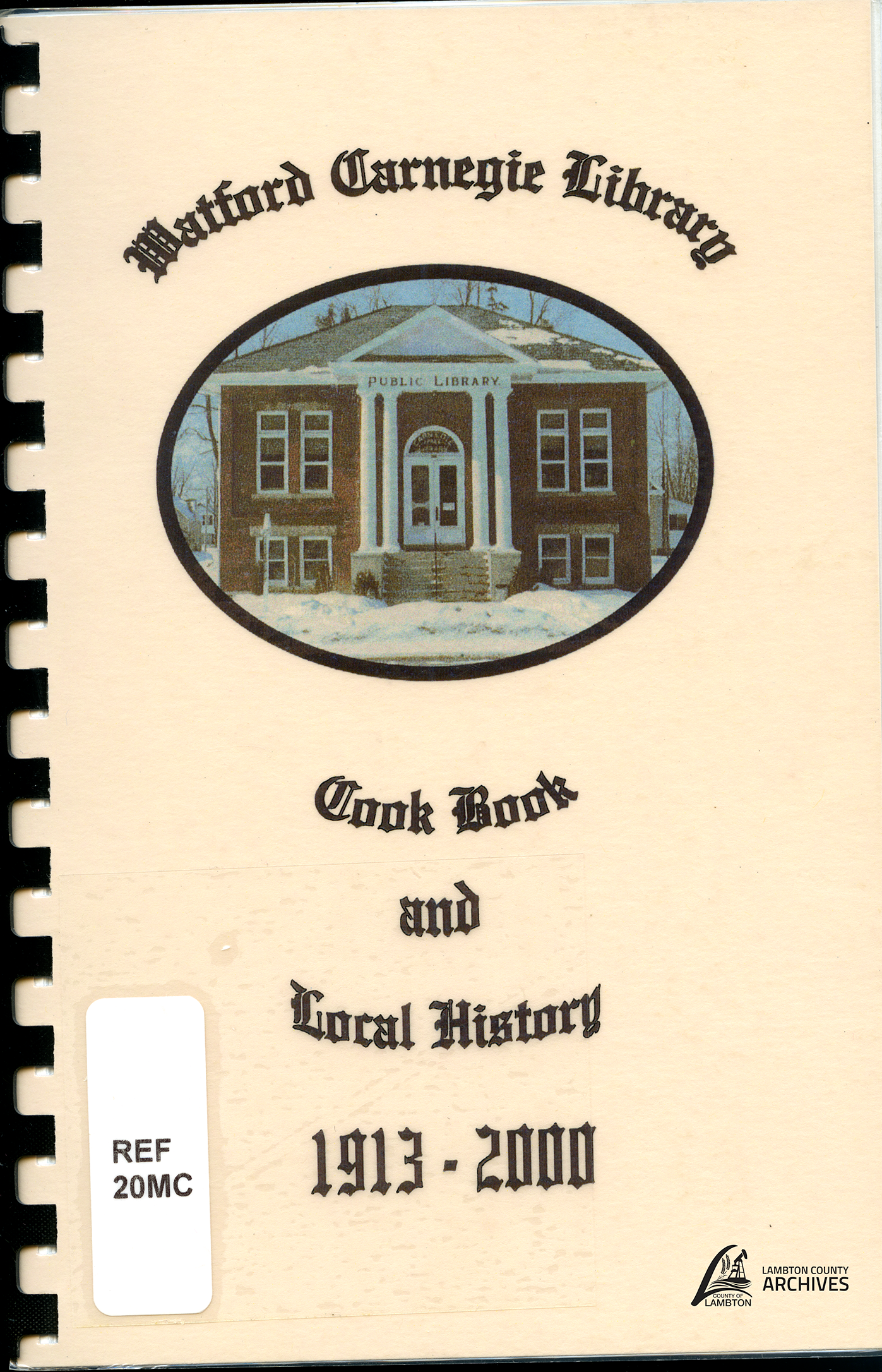Cover of the "Watford Carnegie Library" cookbook.