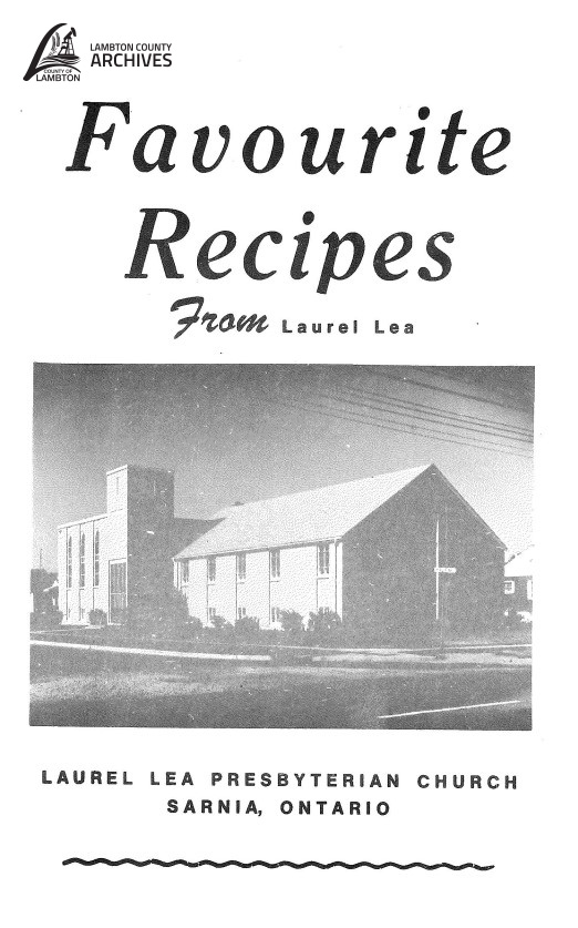 cover page for the "Favourite Recipes from Laurel Lea"