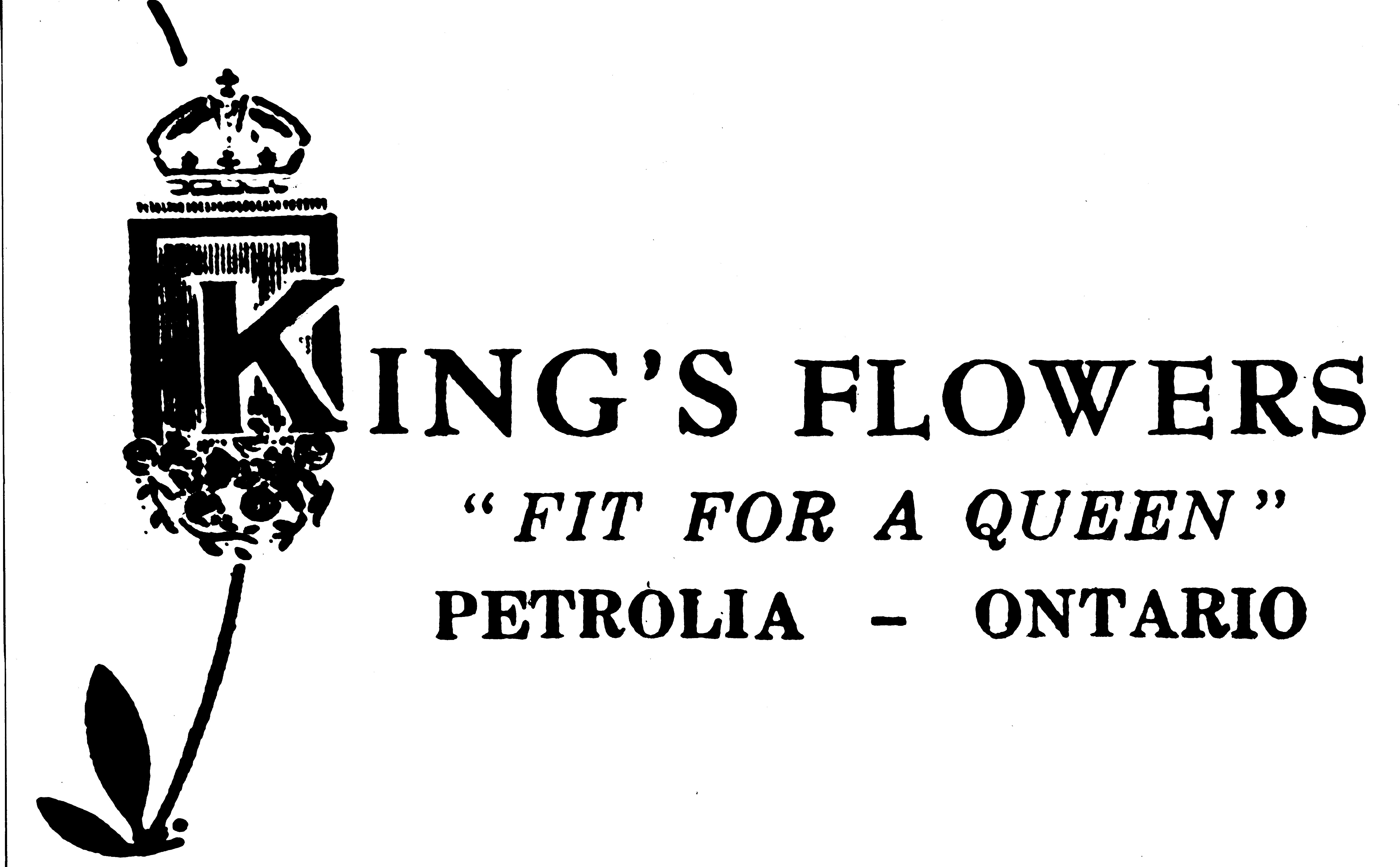 Kings Flowers business card