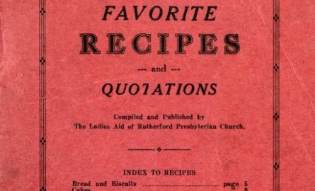 Cover of Rutherford Presbyterian Cookbook.