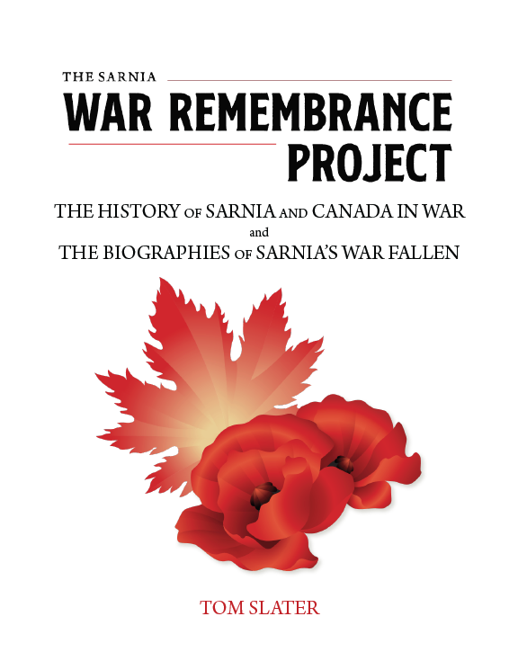 Book cover of "The Sarnia War Remembrance Project".