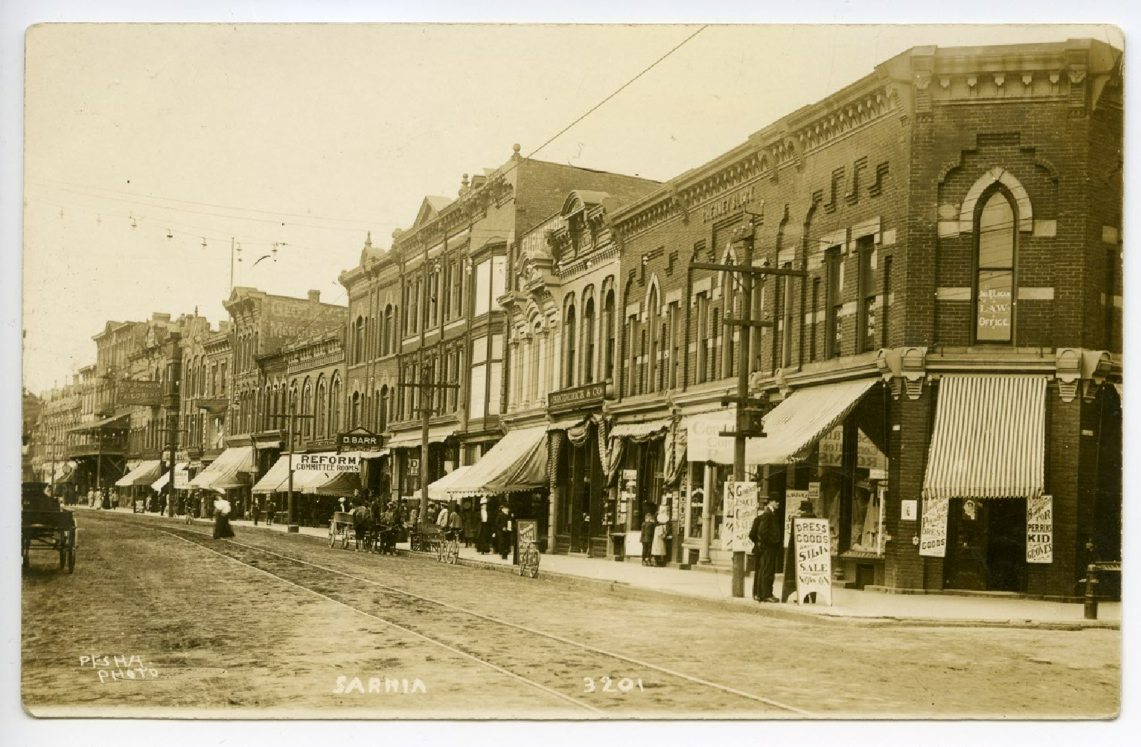 Postcard of Front Street.