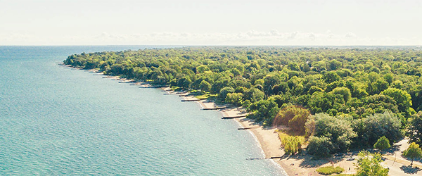 Aerial view of Kettle Point.