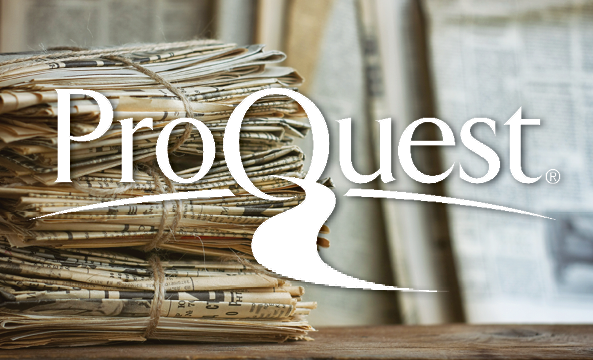 Historical Newspaper with ProQuest logo