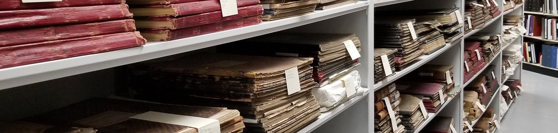 Artifacts in the Archives' vault.