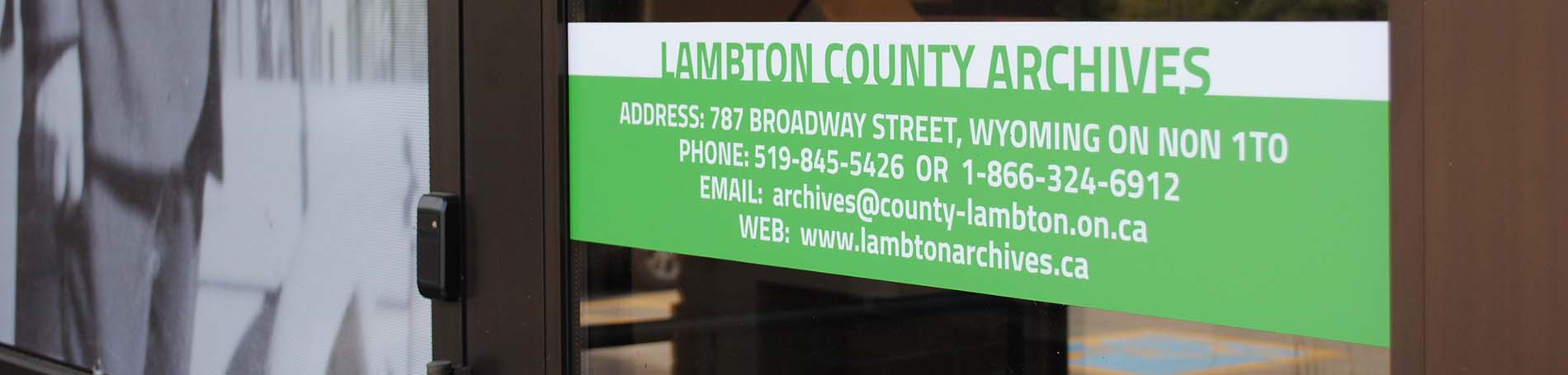 Door at Lambton County Archives.