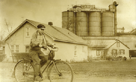 boy riding a bike in the country