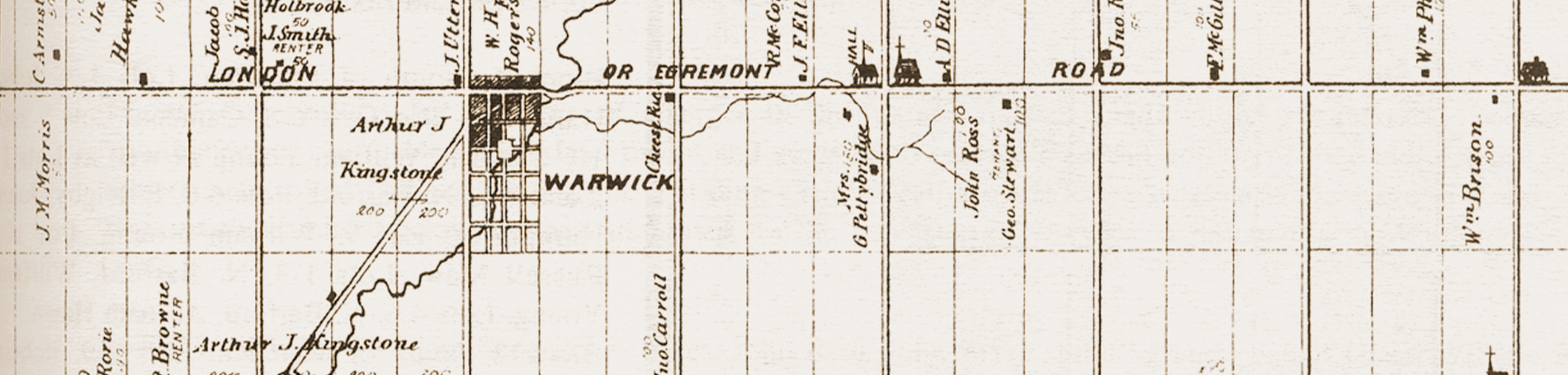 Map of Warwick Township area.