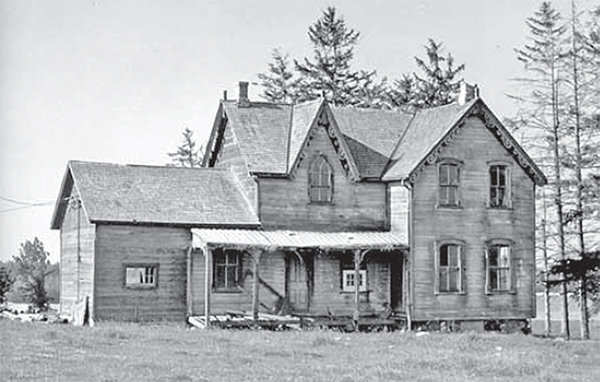 Ontario Farmhouse on Parker farm, a wood-sided Farmhouse.
