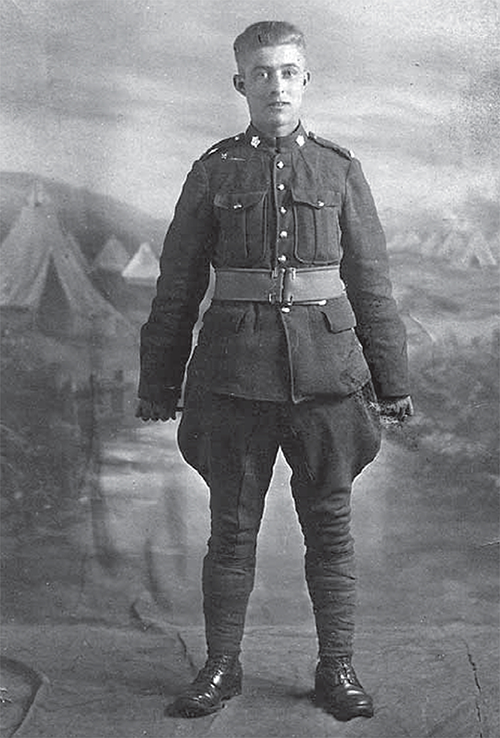 Lloyd Cook in in uniform, 1918.