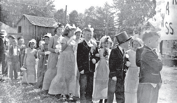 School children all dressed up for the Brooke-Alvinston Fair parade.