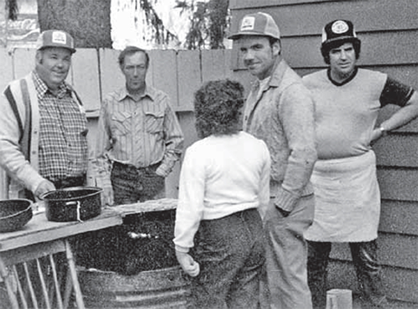 Warwick Volunteer Firefighters hosting a barabcue.