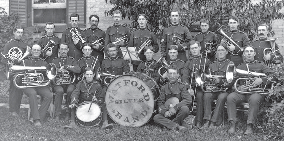 The men who made up the Watford Silver Band.