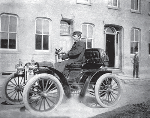 Dave Maxwell in his self-built car, the Maxmobile.