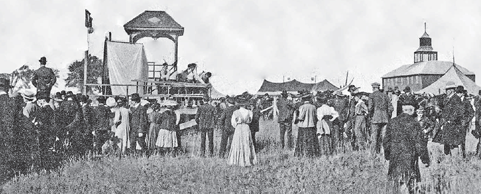 many people watching events at the Watford Fair Grounds.