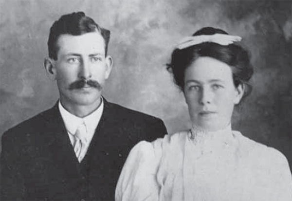 Wedding photo of James Brandon and Margaret Crocker.