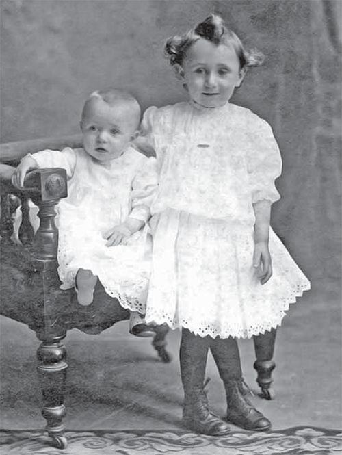 Harold and Mary Verna Caughlin as young children.