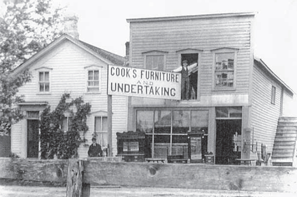 H. A. Cook’s Furniture and Undertaking store.
