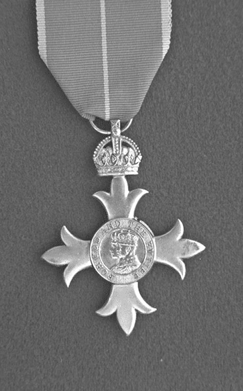 Order of the British Empire medal.