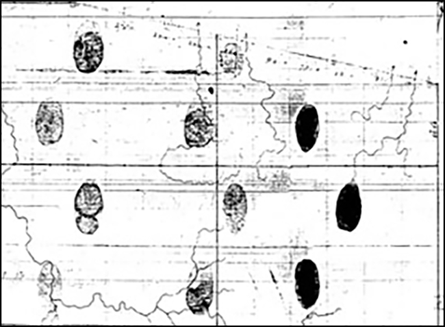 Thumbprint map showing Clergy and Crown Reserves.