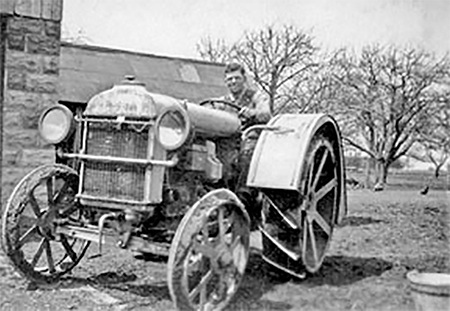 Allen Garrett on his tractor. 
