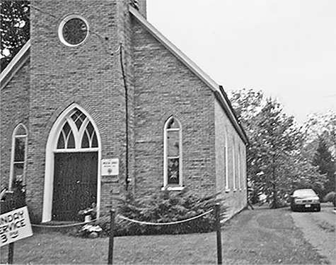 Front view of St. Stephen's Anglican Church, Arkona. 
