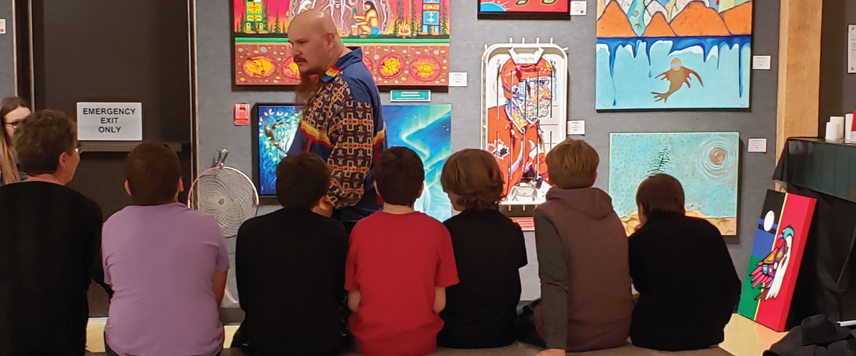 Children sitting around a presenter.