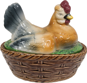 Porcelain Hen Butter dish 