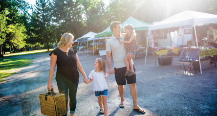 Family at an event