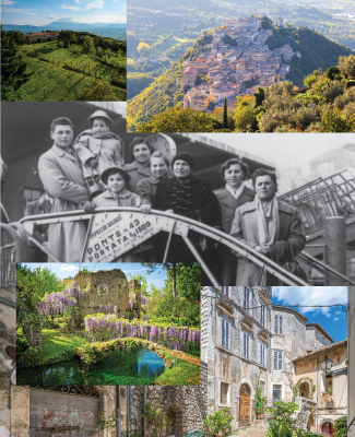 photo collage of various Italian landscapes, Italian architecture and Italian people.