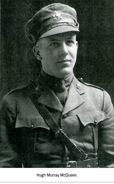 Portrait of Hugh Murray McQueen in uniform, link.