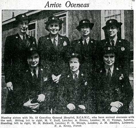 Photo from newspaper article of nurses in uniform, link.