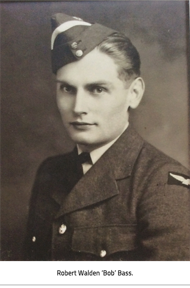 Portrait of Robert Walden Bass in uniform, link.