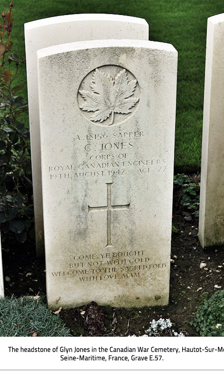 Headstone of Glyn Jones, Link.