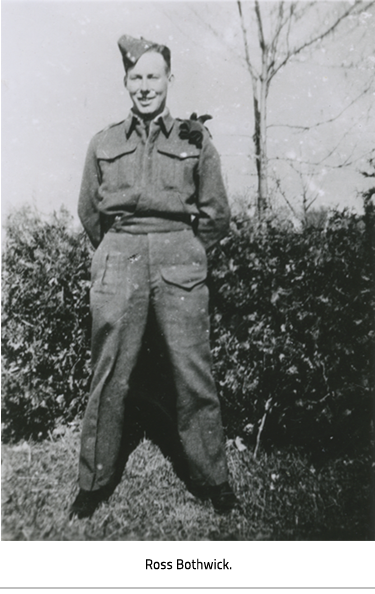 Portrait of Ross Bothwick in uniform, Link.