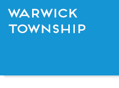 Blue box with text, "Warwick Township", link.