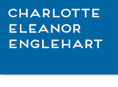 Blue box with text, "Charlotte Eleanor Englehart", link.