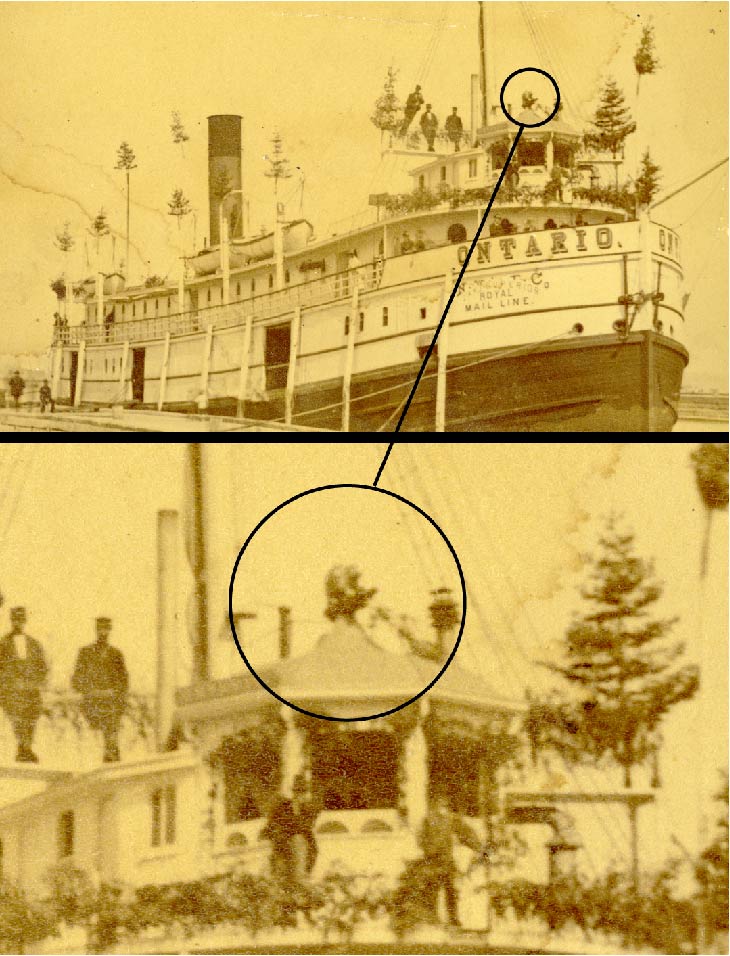 Old photo of a boat.