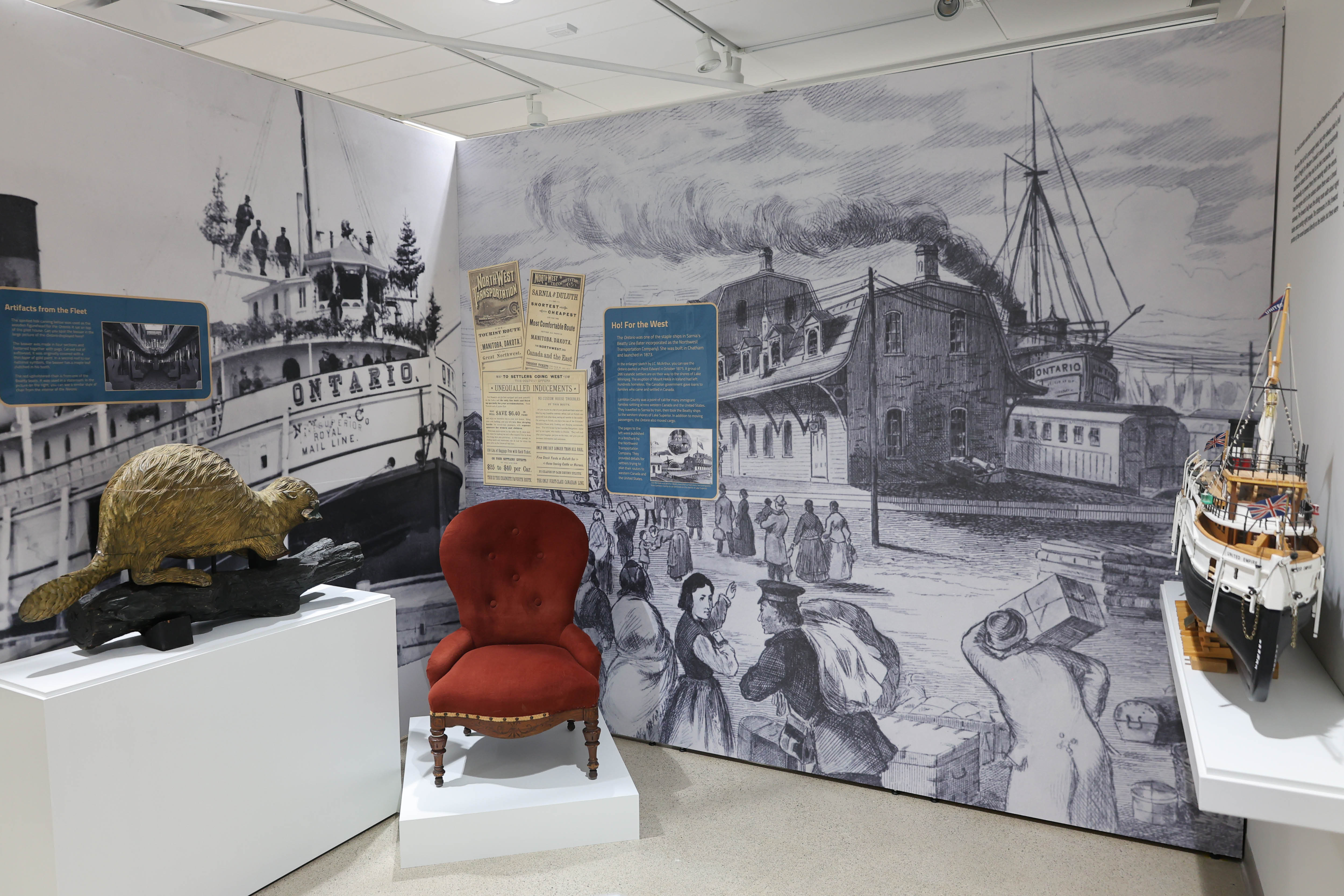  A section of the upcoming exhibition Bluewaterland at Lambton Heritage Museum.