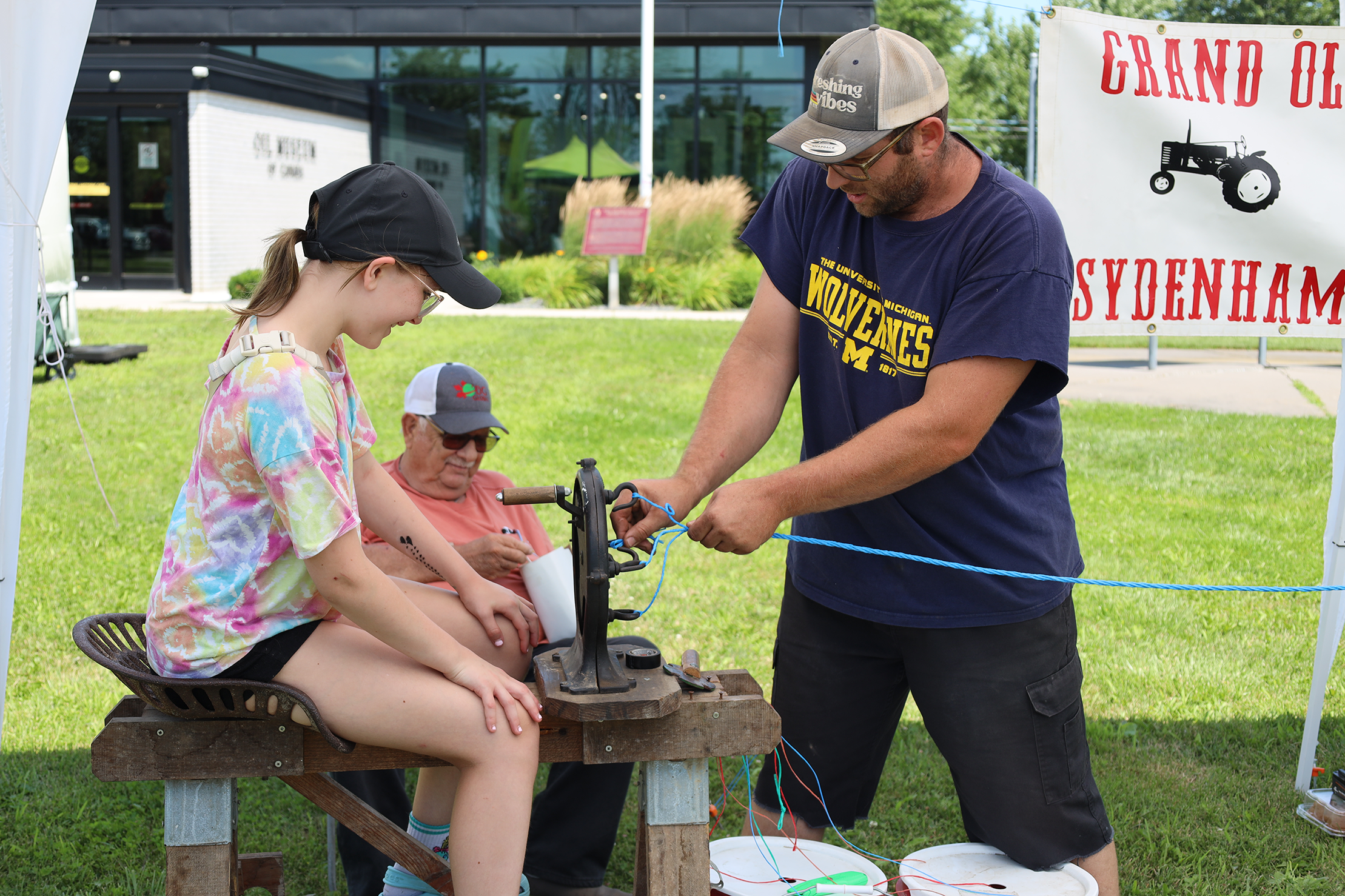 Rope-making demonstration at Black Gold Fest in 2025.