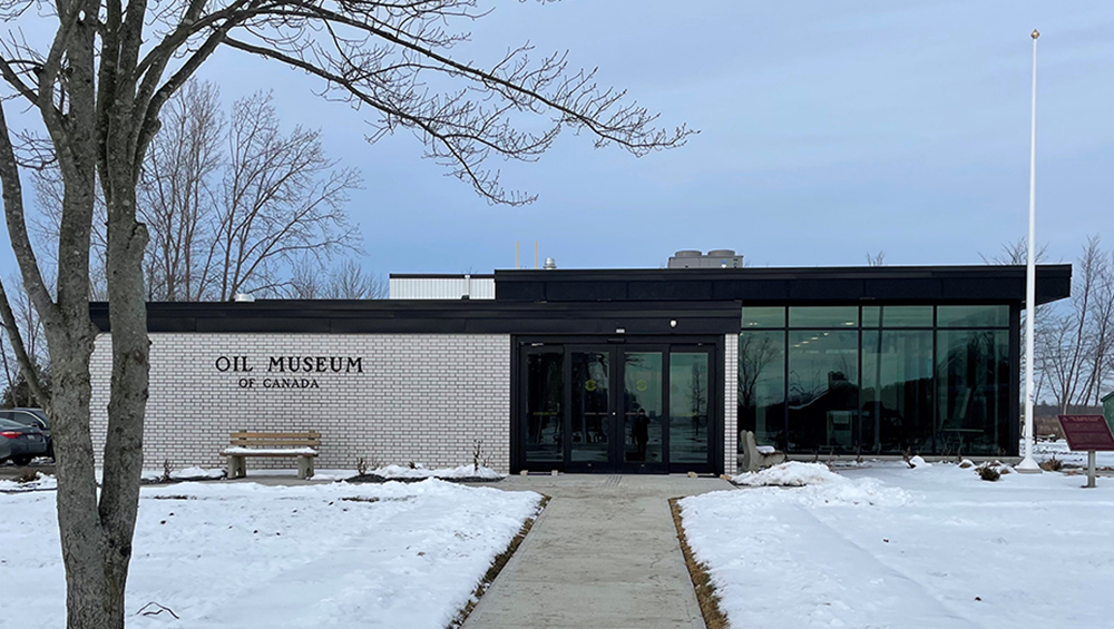 Front of the Oil Museum of Canada building.