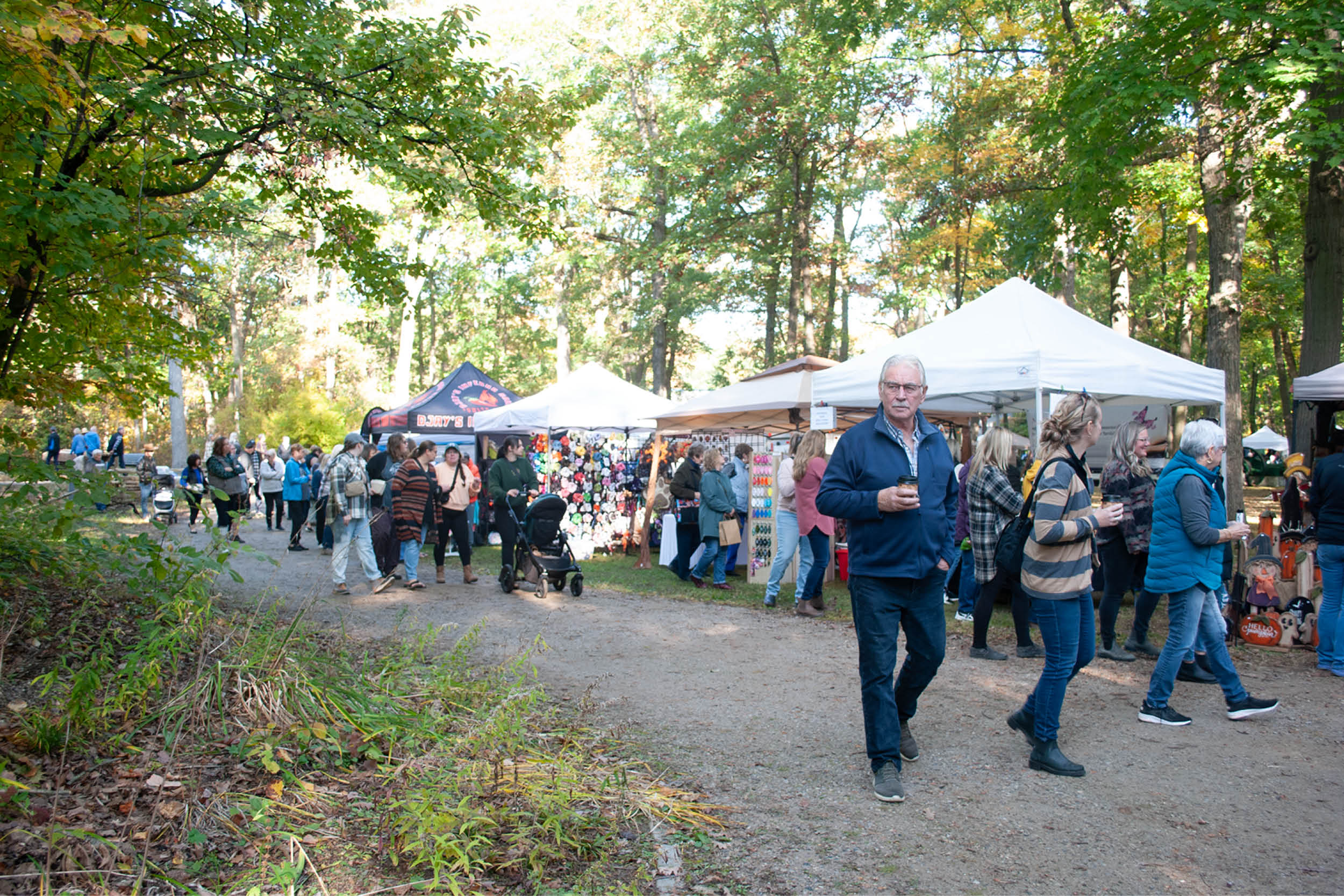 Visitors browse vendors at the 2024 Lambton Fall Colour & Craft Festival