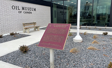 National Historic Site plaque appearing in front the of museum.
