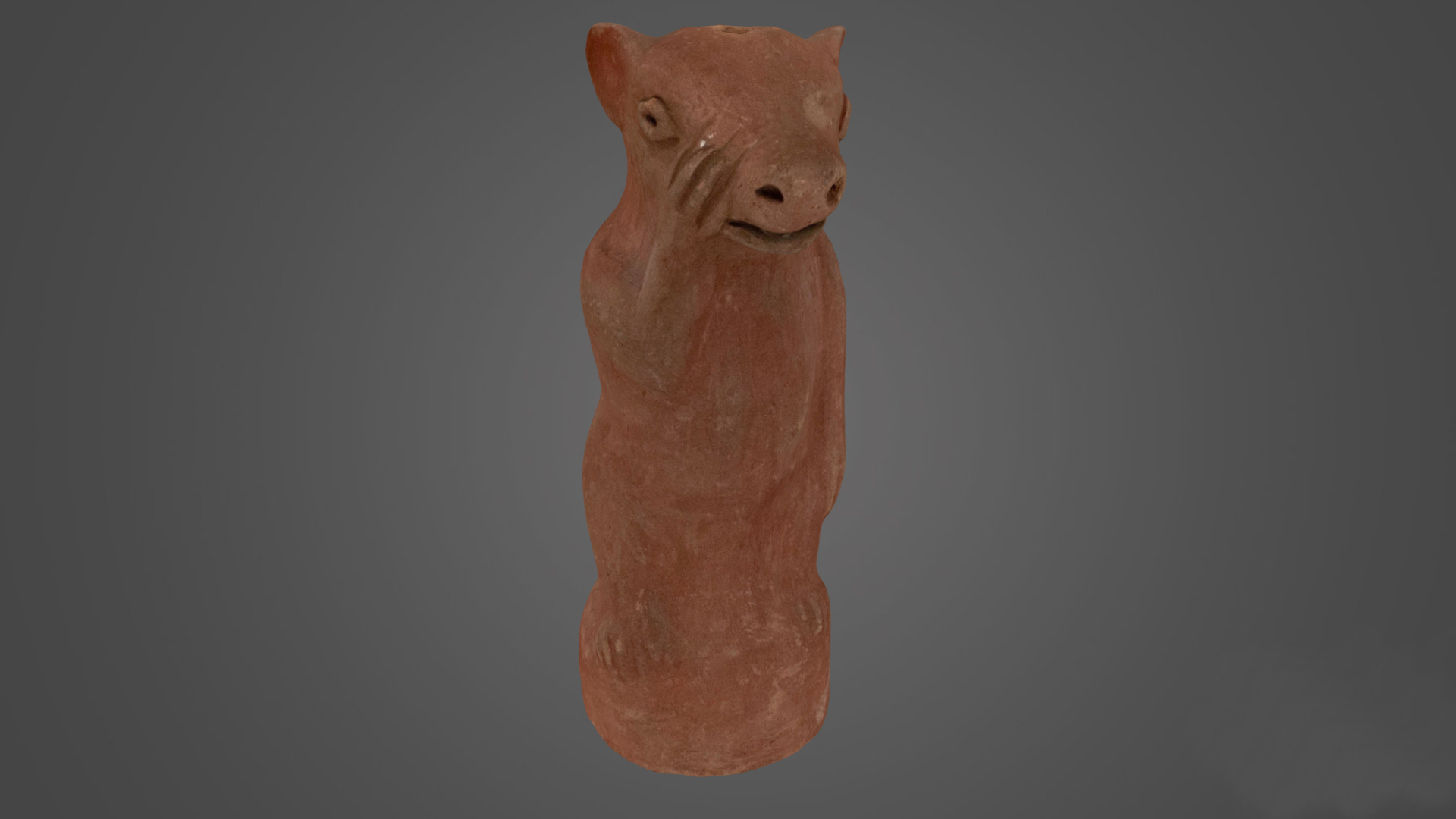 3D Scan of a Bear Orangeware Vessel