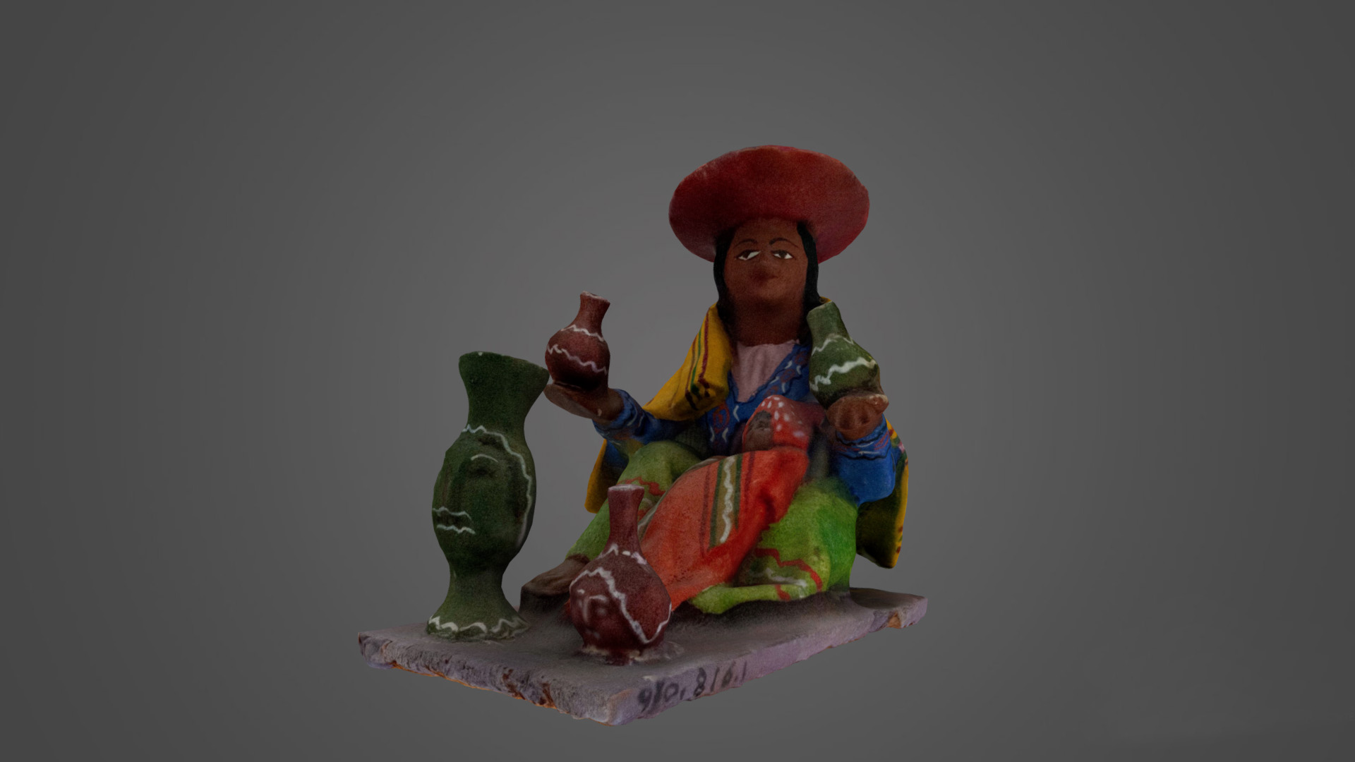 3D Scan of a Woman and Baby Figurine