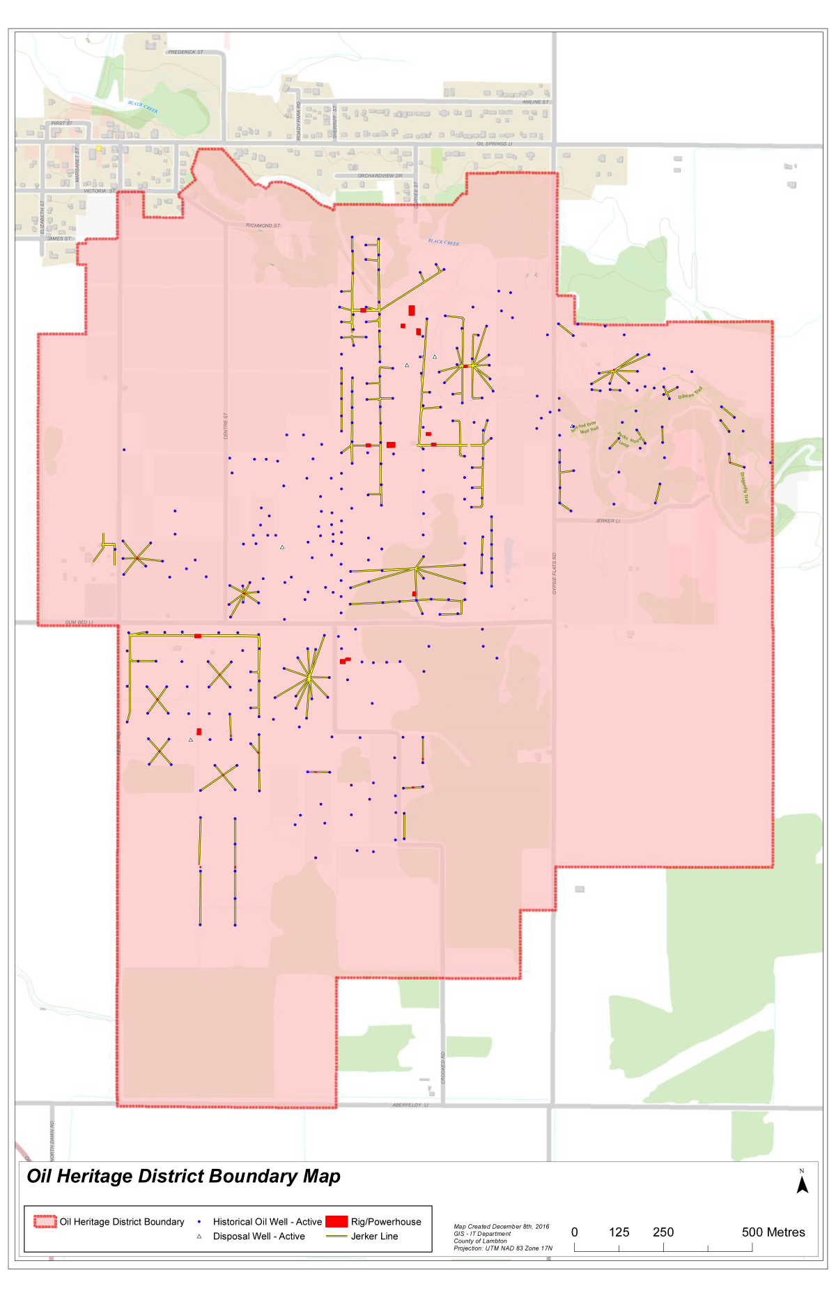 Oil Heritage District Map